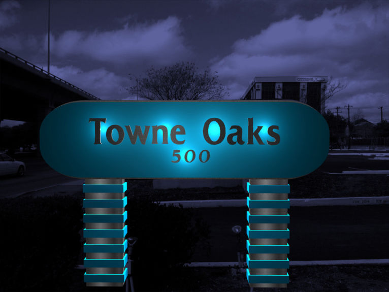Towne Oaks Nighttime lighting variation